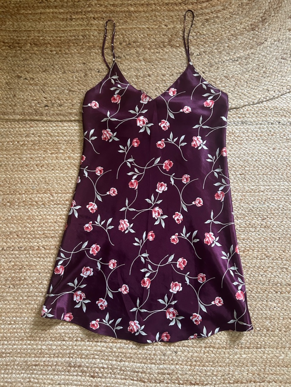 Satin Floral Sleep Dress
